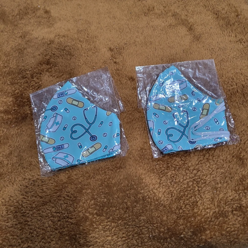 Reusable Adult Face Mask 2pack Doctor Theme, nose - chin 4.5